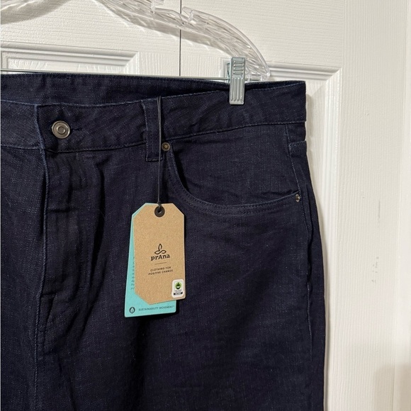 Prana Men’s NWT Hillgard Dark Wash Slim Straight Leg Jeans size 42 x 32 - Picture 5 of 8